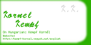 kornel kempf business card